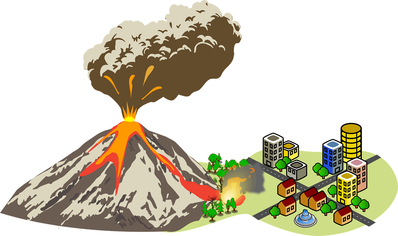 「噴火」に関連する表現