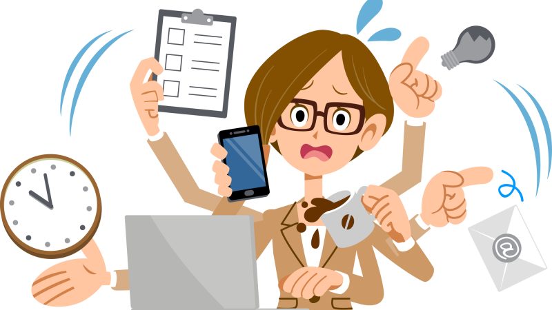 「バタバタ」は英語で何と言う？忙しい状況や反復動作などの表現を紹介