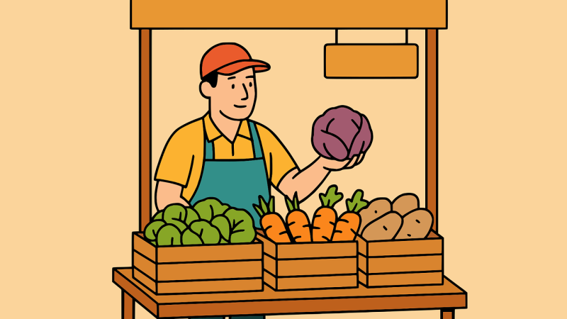 八百屋（青果店）店員の仕事を英語で説明！業務内容・接客スタイル・文化の特徴を英文で紹介