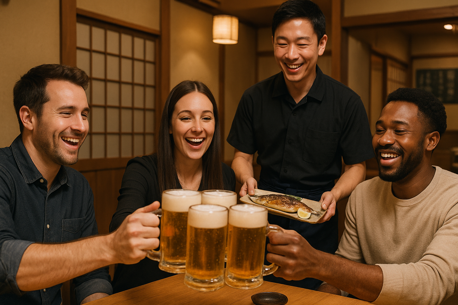居酒屋での実践的な英会話ロールプレイ