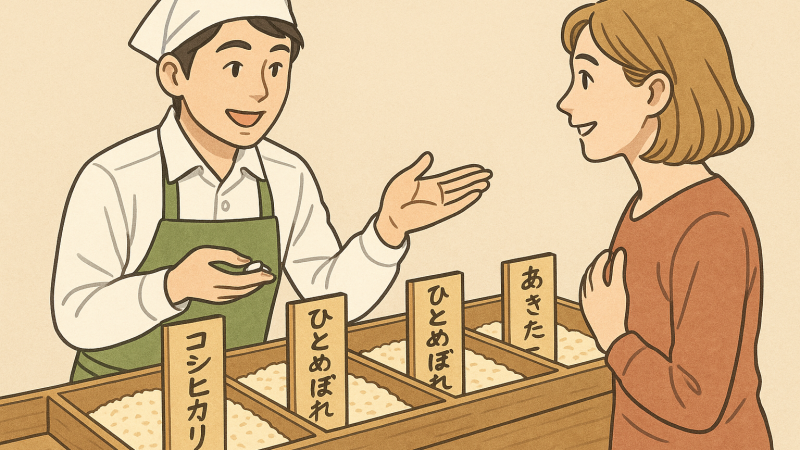米屋店員｜品種の違いから炊き方まで！お役立ち英単語とロールプレイング