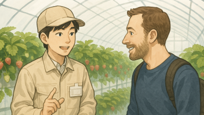 フルーツ狩り施設スタッフの仕事を英語で説明！業務内容・接客スタイル・日本文化の特徴を英文で紹介