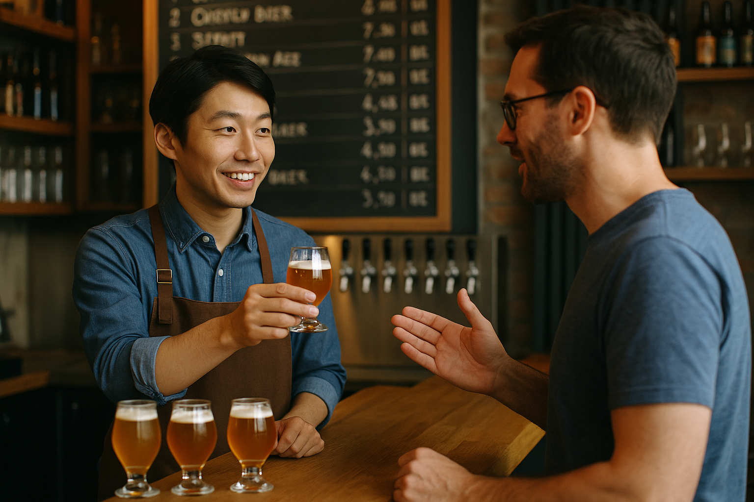 クラフトビール専門店での実践的な英会話ロールプレイ