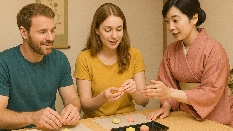 和菓子作り体験スタッフの仕事を英語で説明！和菓子の特徴や業務内容を英文で紹介