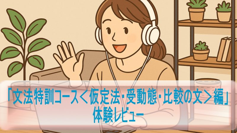 苦手克服！「文法特訓コース＜仮定法・受動態・比較の文＞編」の体験レビュー