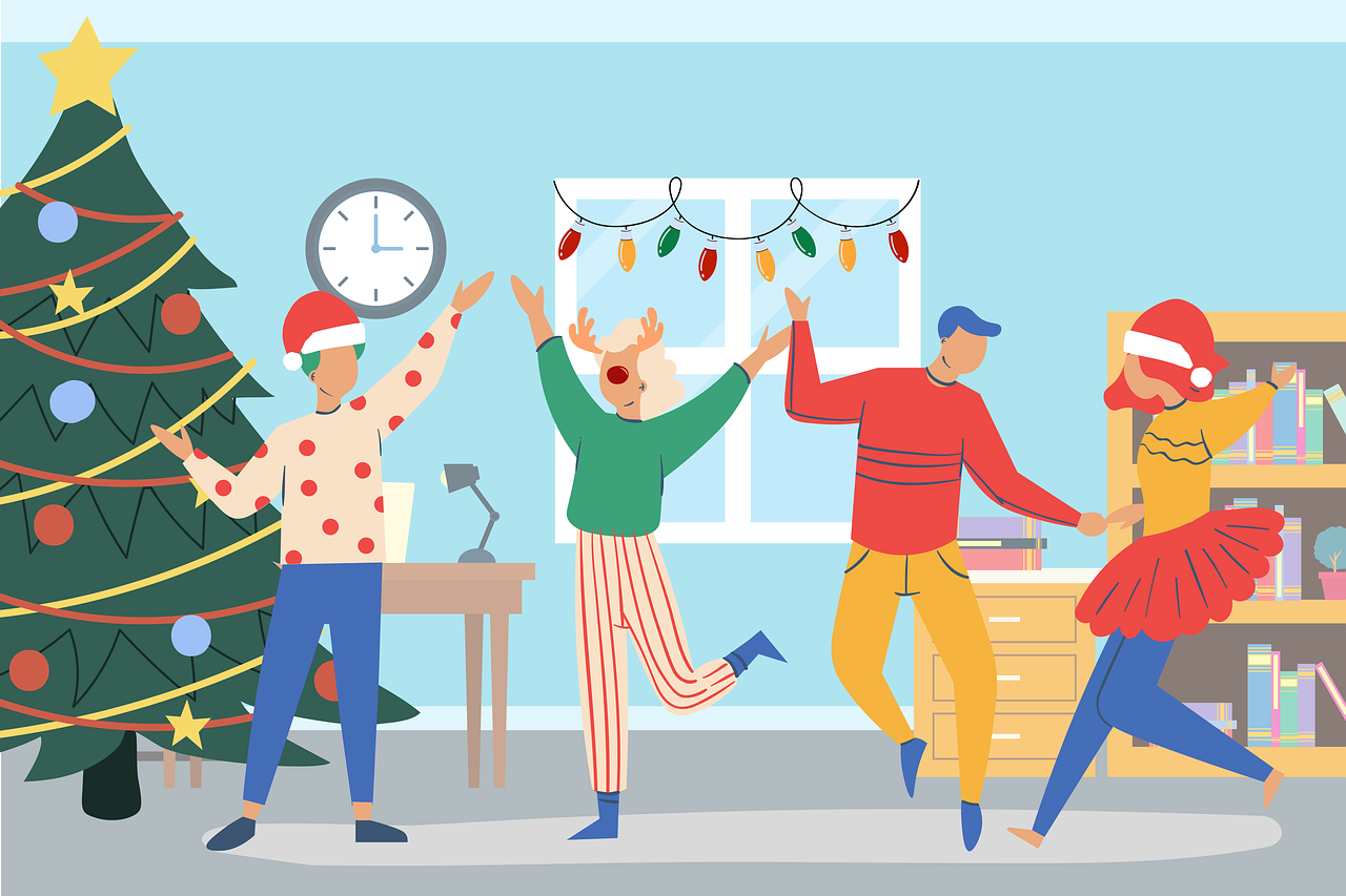 「ワイワイ」の英語Lively noiseの例文