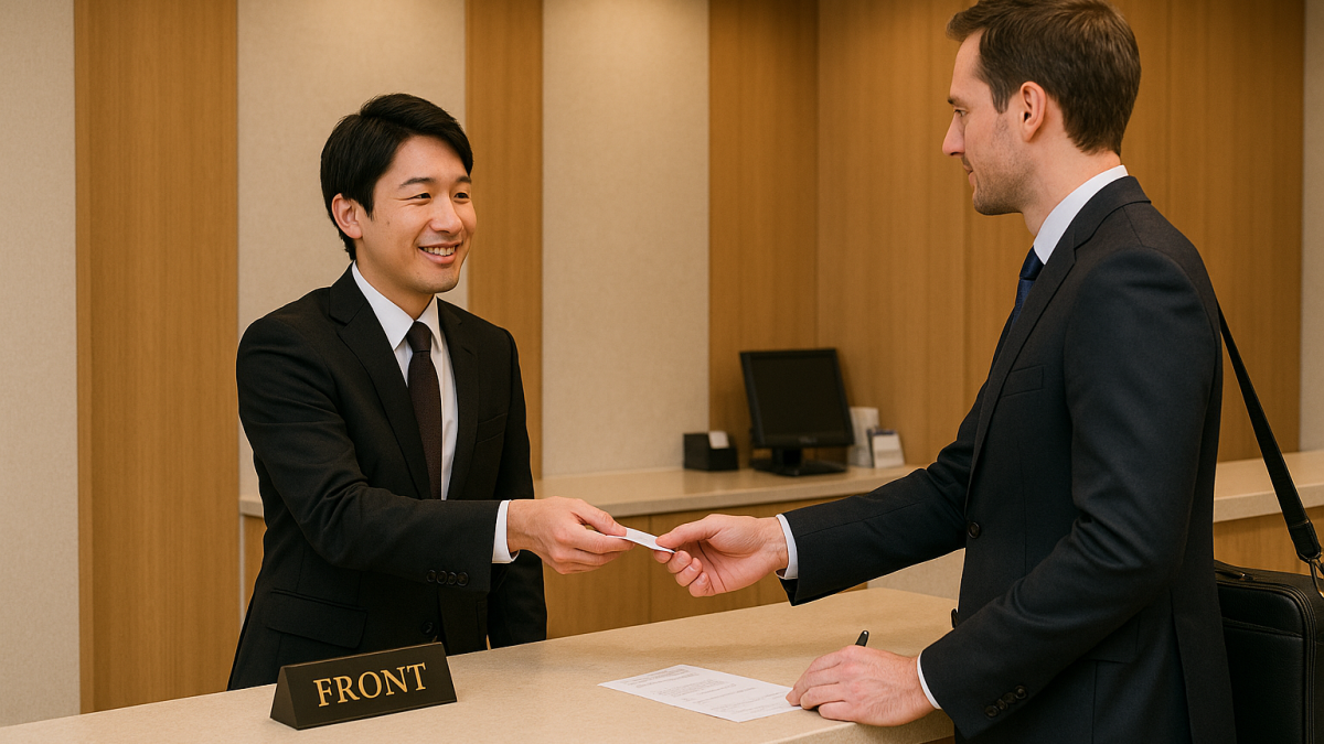 日本のビジネスホテルスタッフ｜お役立ち英単語と英語ロールプレイで即戦力アップ！