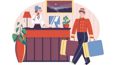 日本のシティホテルスタッフを英語で説明｜フロント・客室・レストランの業務を紹介