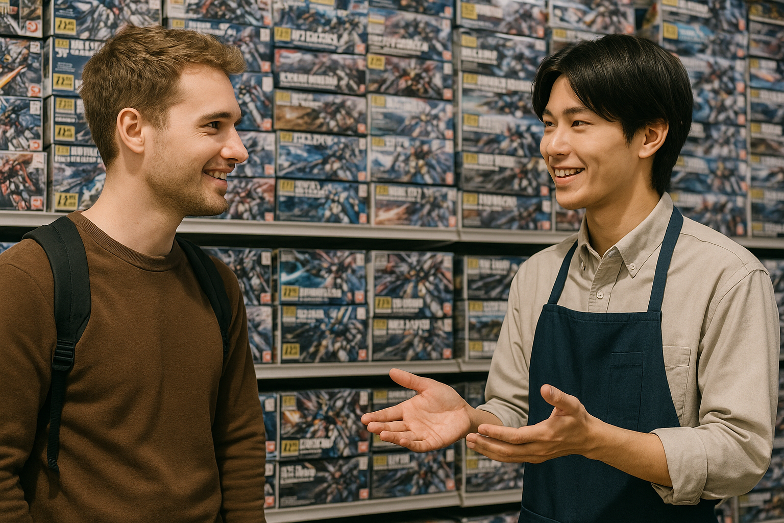 プラモデル・フィギュア専門店での実践的な英会話ロールプレイ