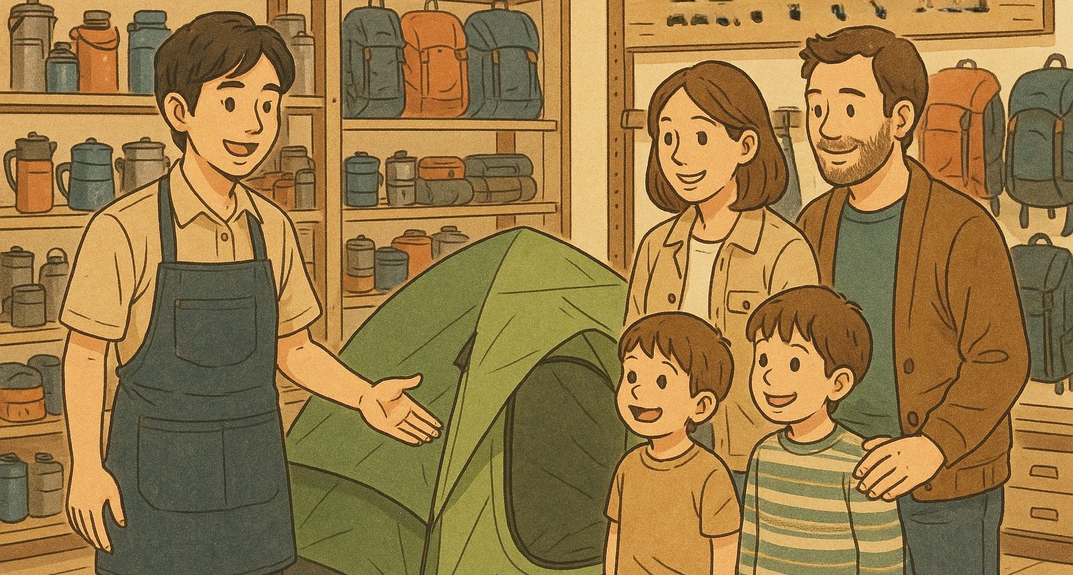 キャンプ用品売り場とは?