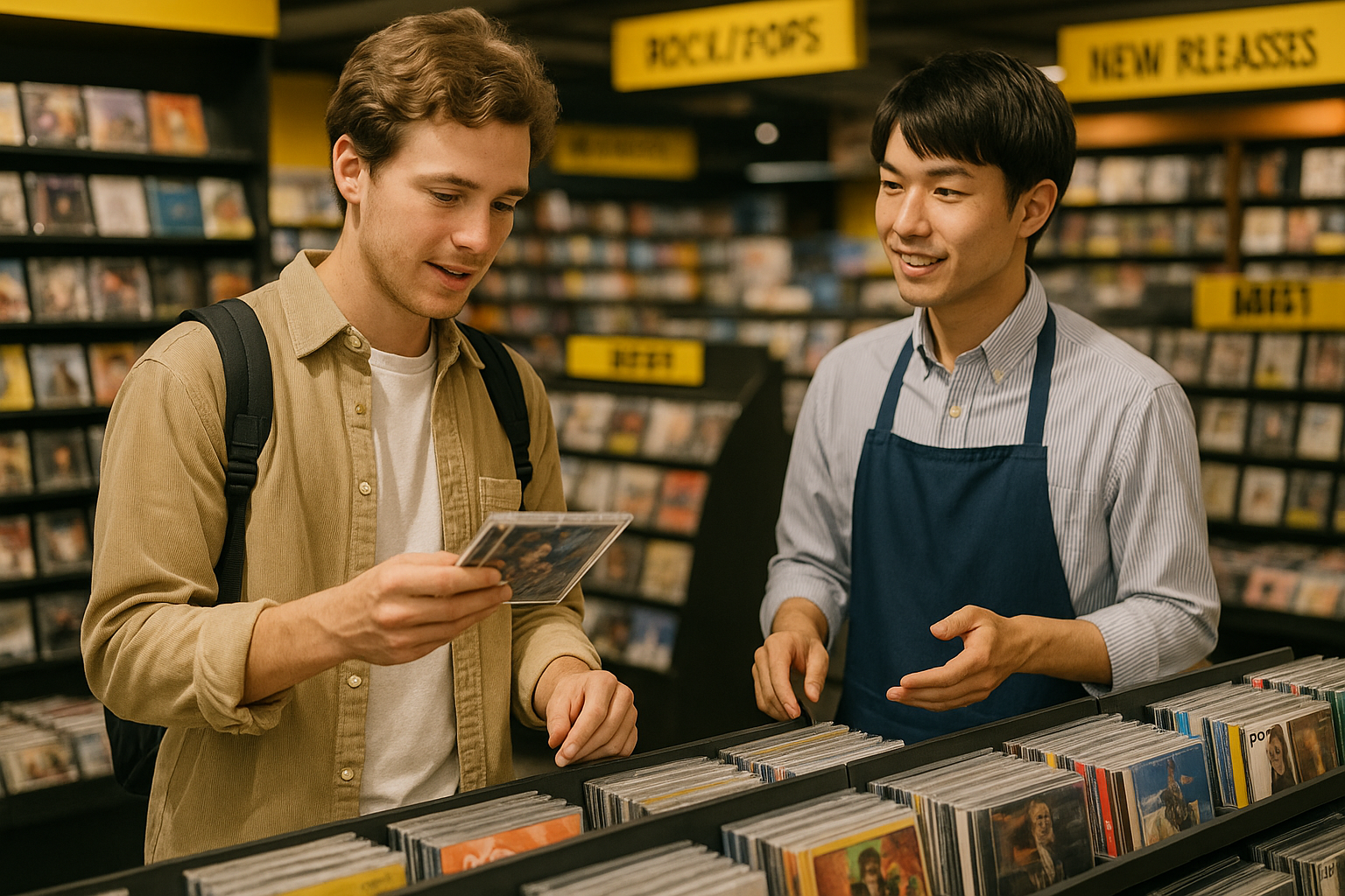 レコード・CDショップでの実践的な英会話ロールプレイ