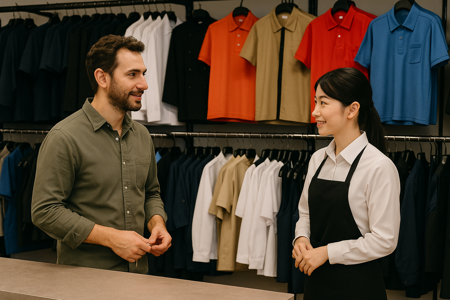 制服・ユニフォーム売り場で使える英語フレーズ