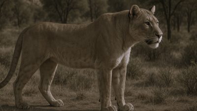 世界の絶滅動物「アメリカライオン」幻の大型ネコ科動物