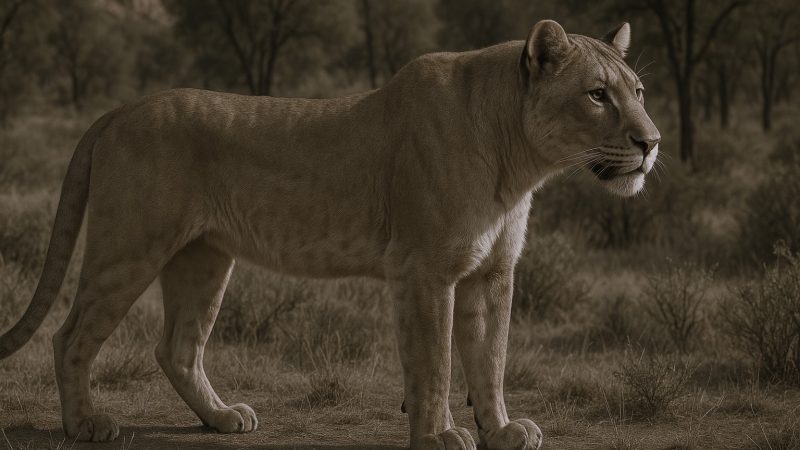 世界の絶滅動物「アメリカライオン」幻の大型ネコ科動物