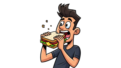 オノマトペ【ガブッ】の英語とは？Biting hardの使い方を例文で紹介