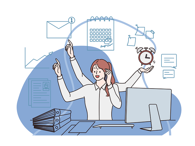 「バリバリ働く」の英語