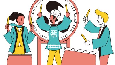 和太鼓体験スタッフ｜演奏方法から掛け声案内まで！お役立ち英単語とロールプレイング