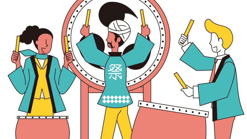 和太鼓体験スタッフ｜演奏方法から掛け声案内まで！お役立ち英単語とロールプレイング
