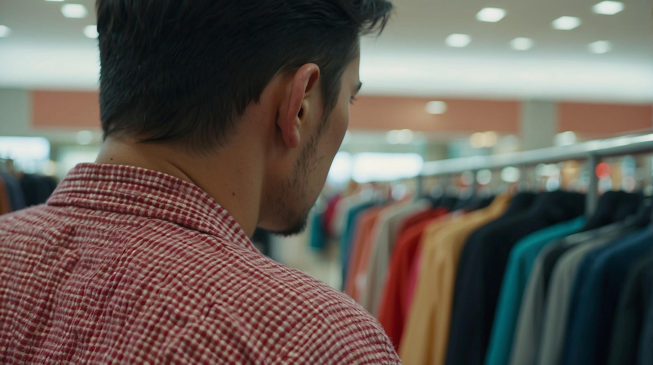 メンズファッション売り場での実践的な英会話ロールプレイ