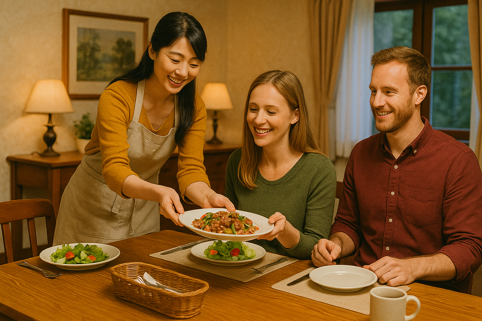食事の提供・調理補助スタッフの仕事内容を英語で説明｜キッチン＆ホール両方で活躍