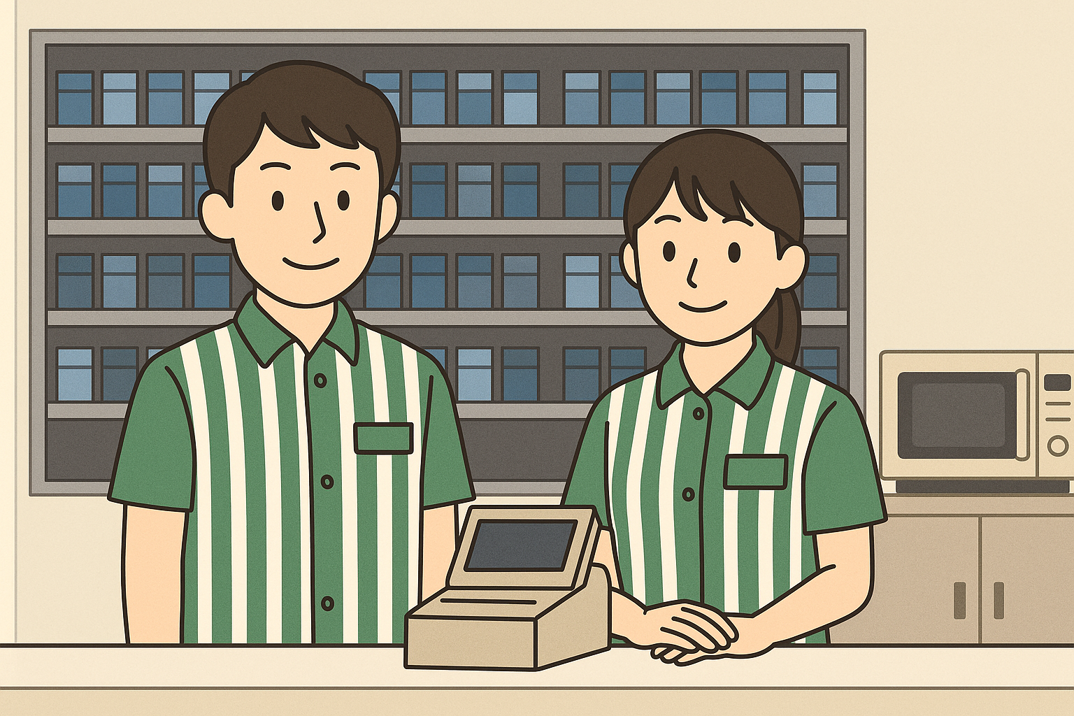 日本のコンビニ・コンビニ店員を英語でいうと?