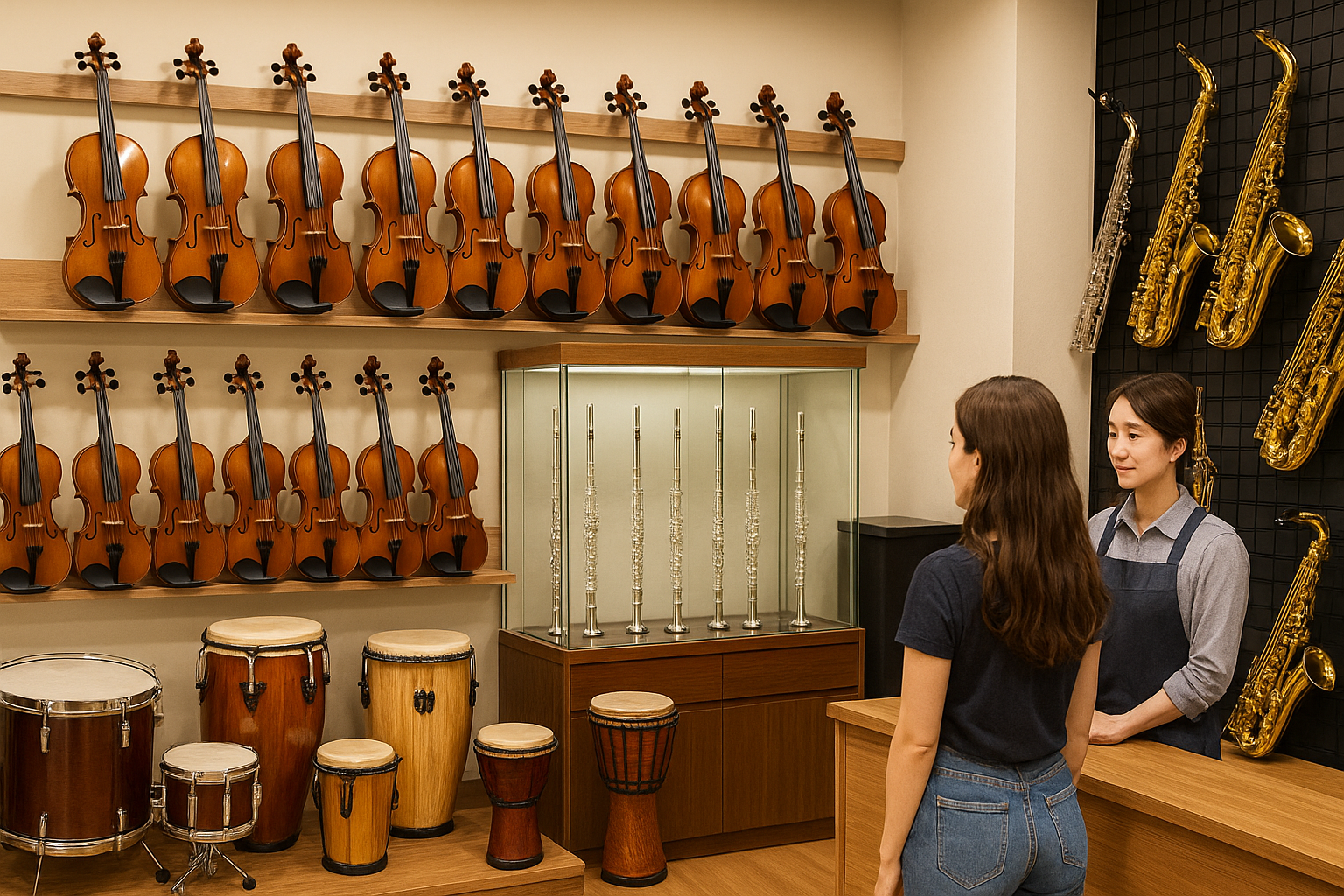 楽器専門店での実践的な英会話ロールプレイ