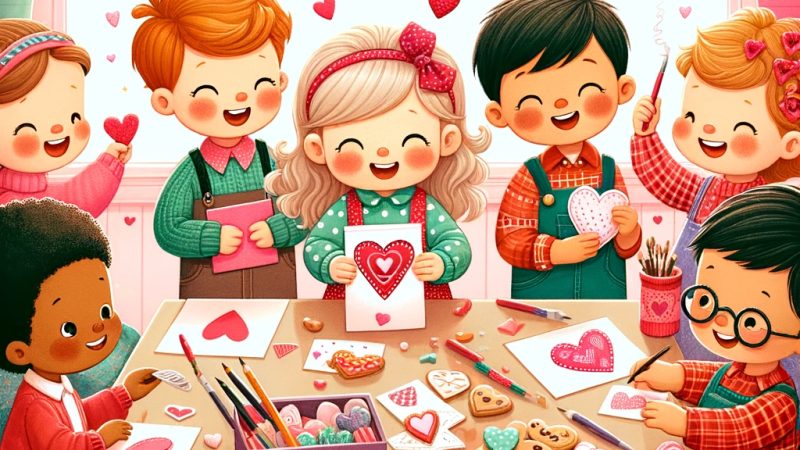 「気持ちを伝える日」バレンタインのカードを作ろう！ハートいっぱいの英語製作あそび