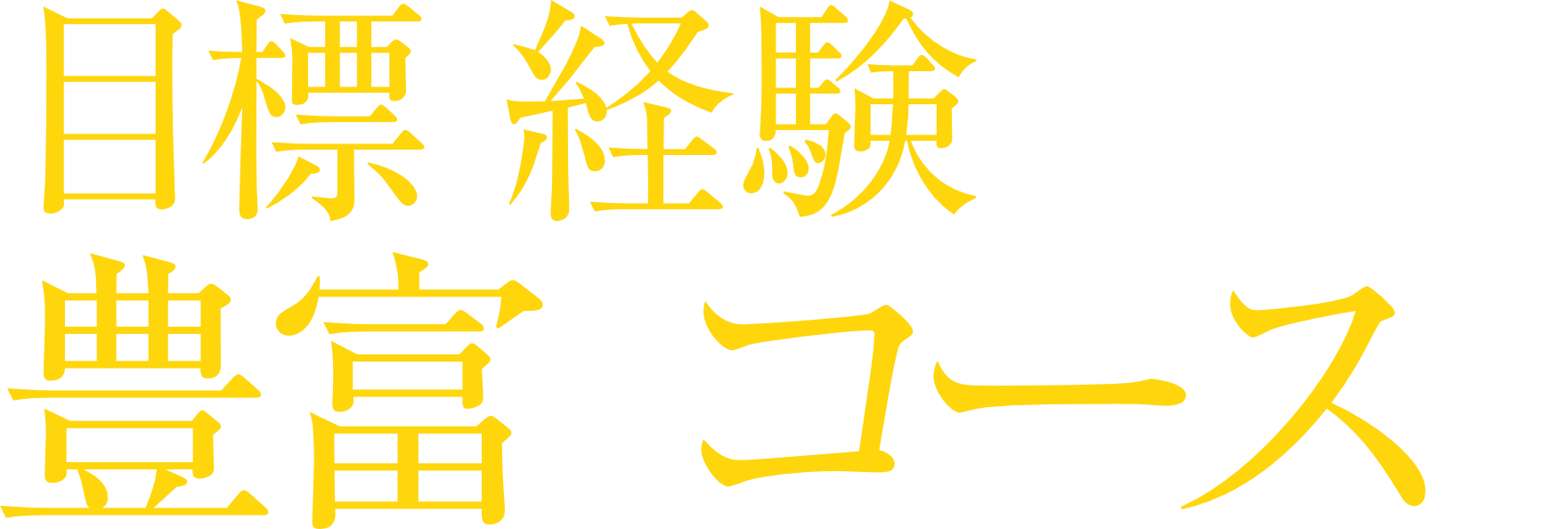 目標・経験に応じた豊富なコース！