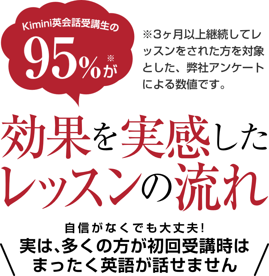 効果を実感したレッスンの流れ